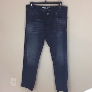 DKNY Jeans Bleecker Straight Size 38x32 Dark Wash with Color Variations